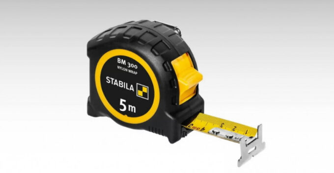 Ruletė BM300 dvipusė metrinė skalė 27mm x 5m, Stabila