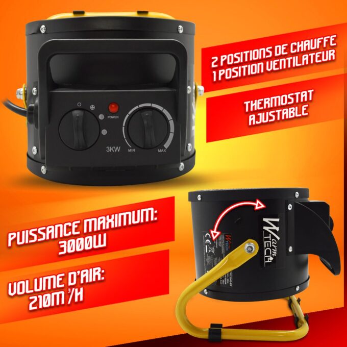 Pramoninis keraminis šildytuvas 3000 W - Image 3