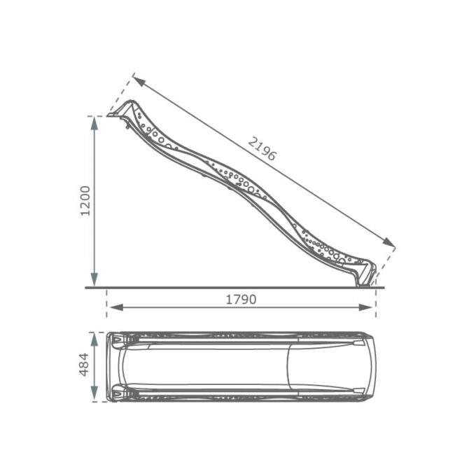 Žalia čiuožykla 220 cm - Image 2