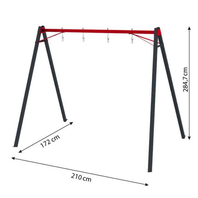 Metalinis sūpynių rėmas "Double Swing" - Image 4