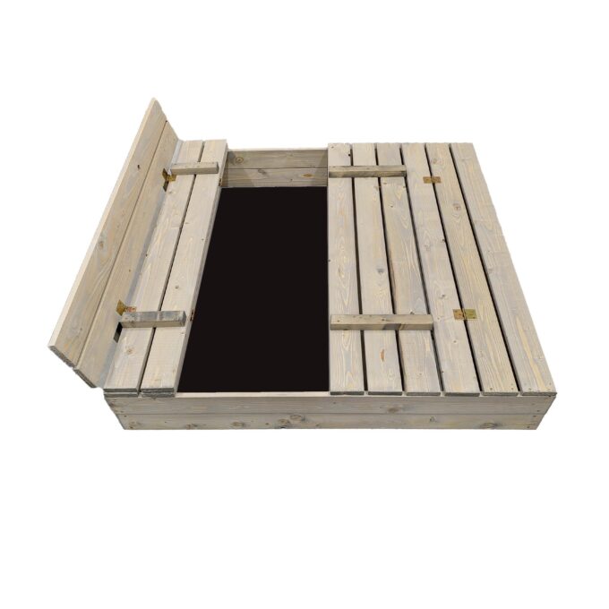 Smėlio dėžė Bonus Orbis, 120x120cm, su patiesalu, pilka - Image 2