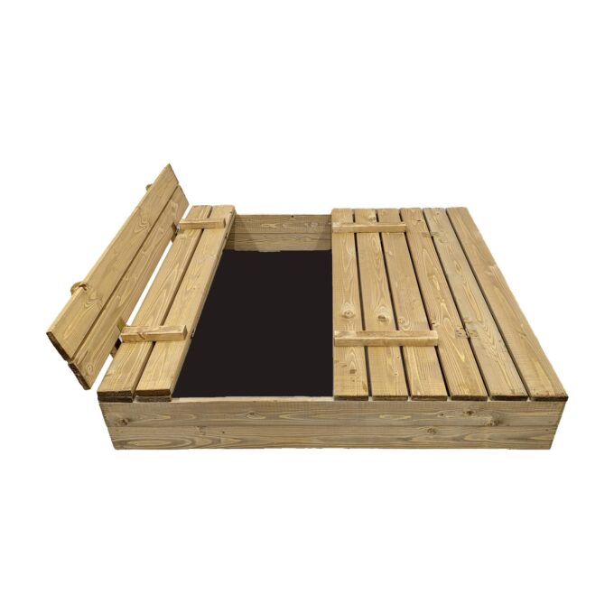 Smėlio dėžė Bonus Orbis, 120x120cm, su patiesalu, ruda - Image 2