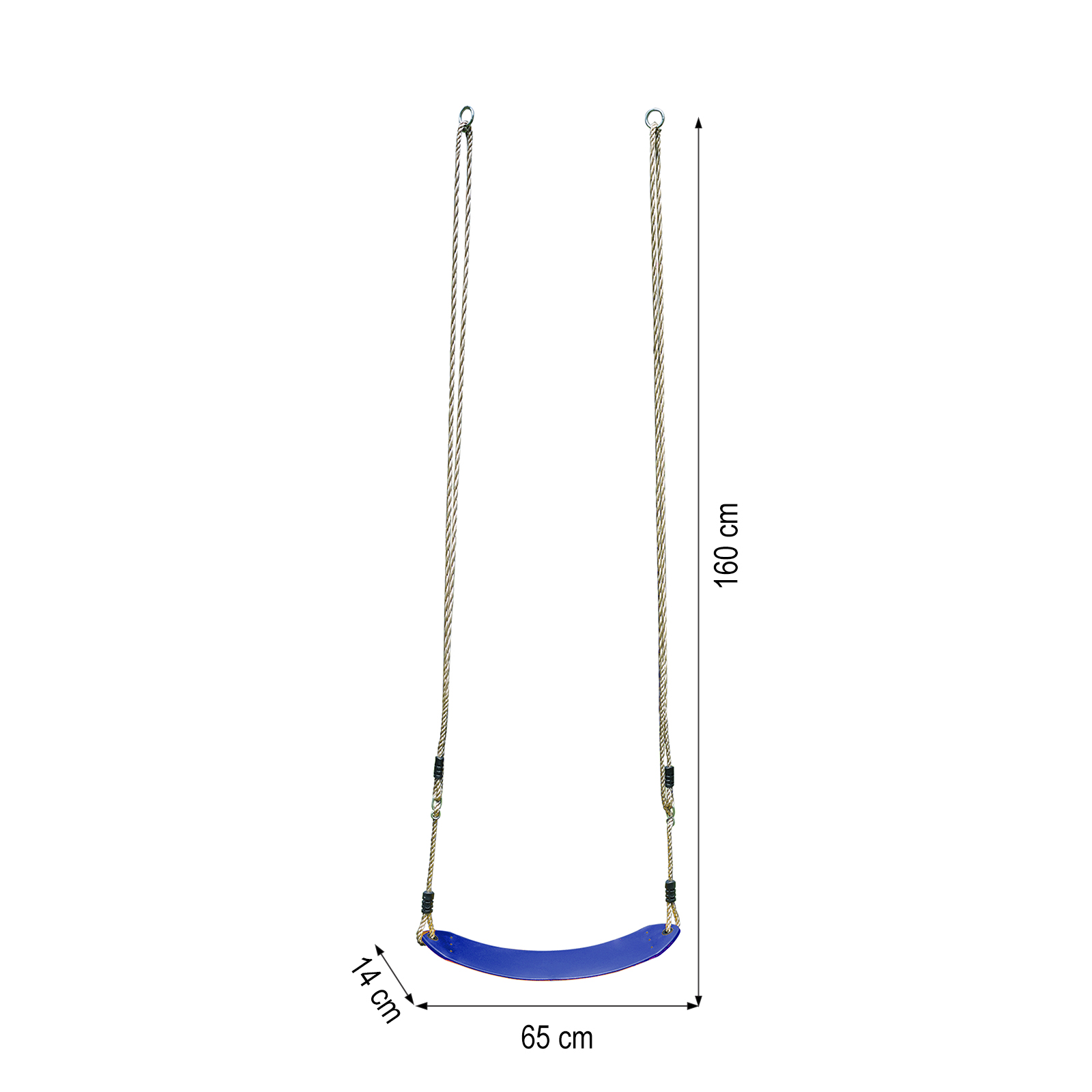 Elastingos pakabinamos sūpynės, mėlynos - Image 2