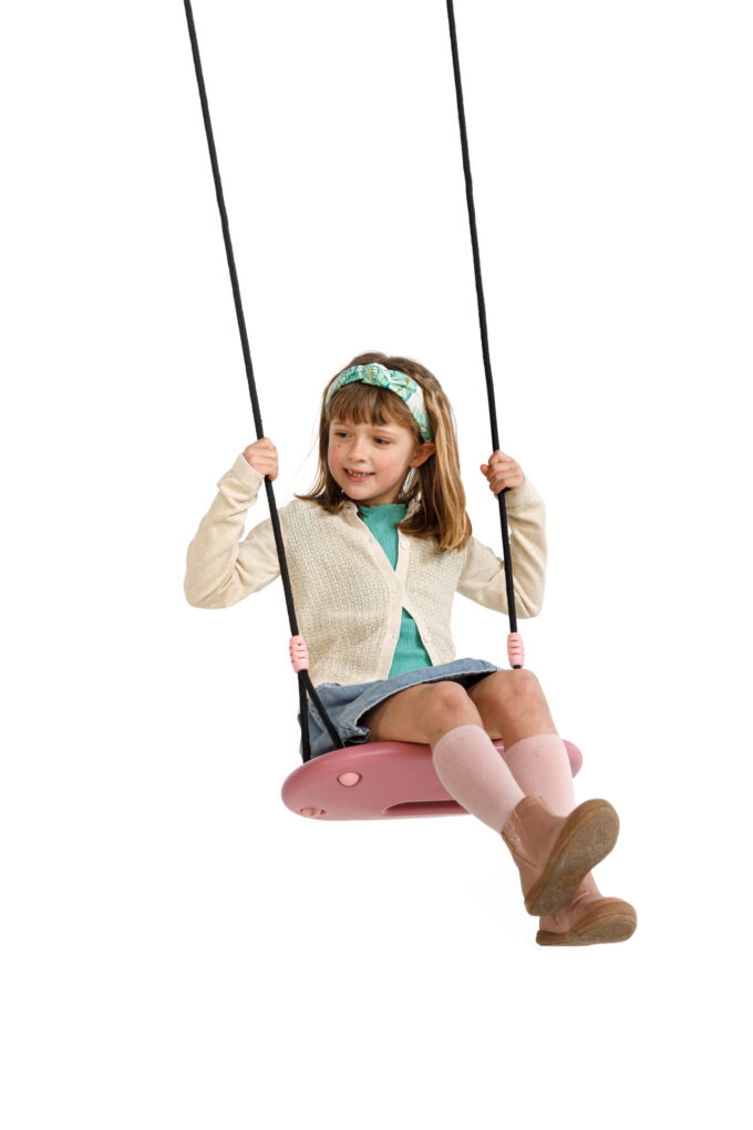 Ergonominės pakabinamos sūpynės, pastelinė rožinė - Image 2