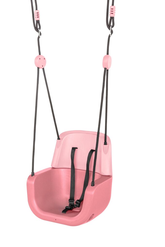 Ergonominės vaikiškos sūpynės 3in1, pastelinė rožinė - Image 3