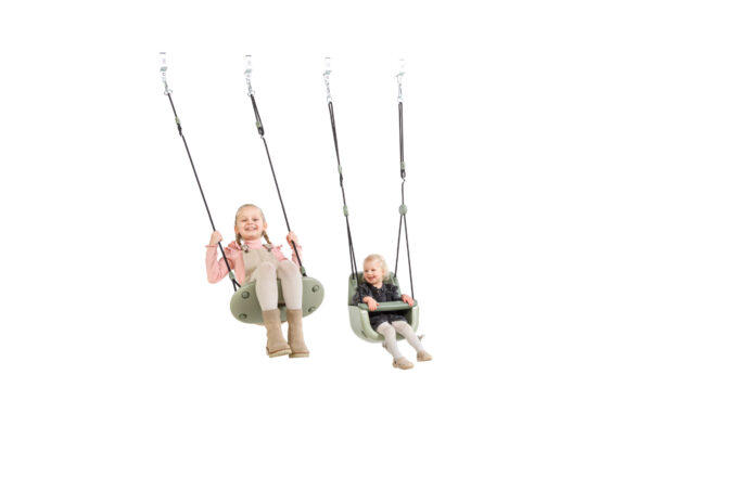 Ergonominės pakabinamos sūpynės, pastelinė žalia - Image 2