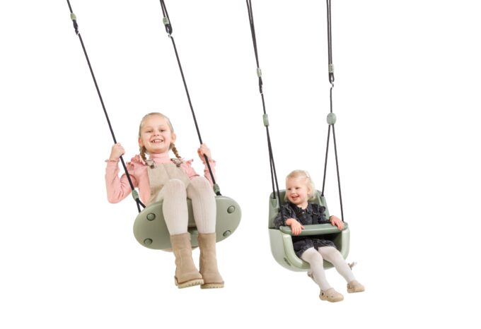Ergonominės pakabinamos sūpynės, pastelinė žalia - Image 3