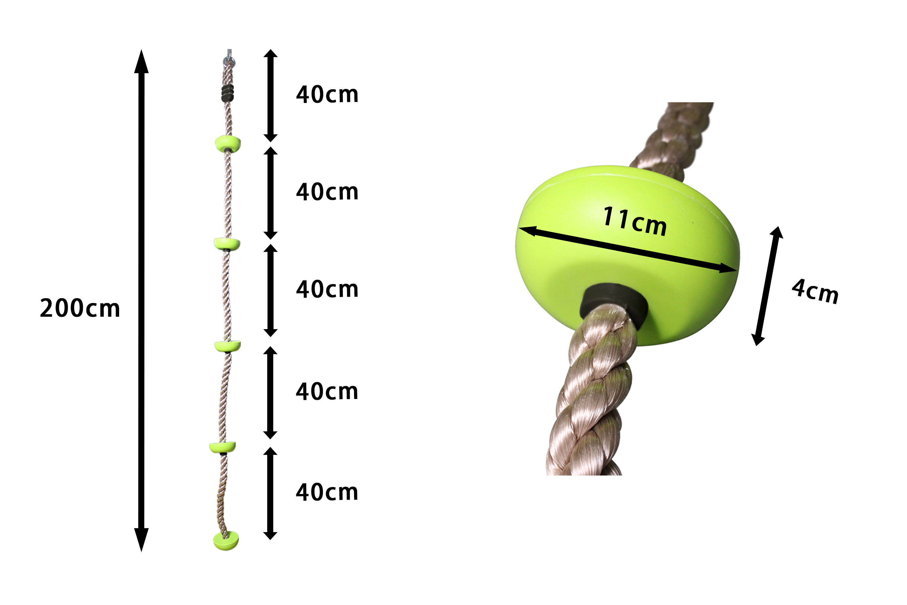Laipiojimo virvė su burbulais, šviesiai žalia - Image 4